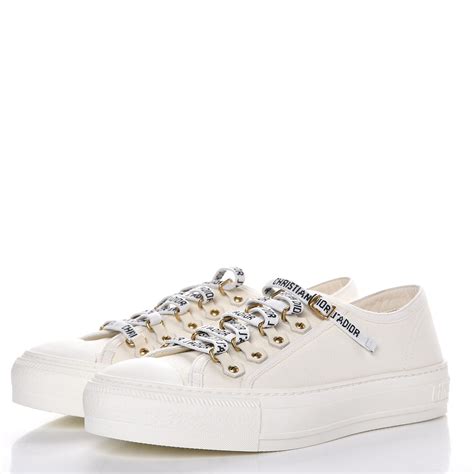 Dior white canvas sneakers